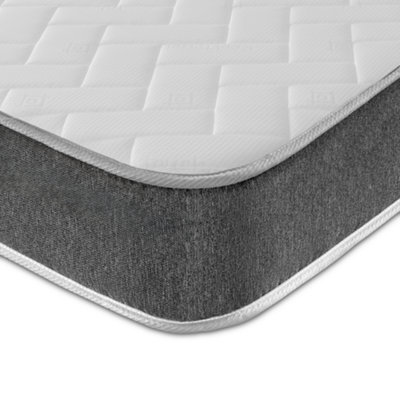 Starlight Beds Hybrid Spring and Memory Foam Mattress with Grey Border. King Size 5ft Mattress