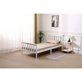 Starlight Beds Somnium White Shaker Wooden Bed Frame Single