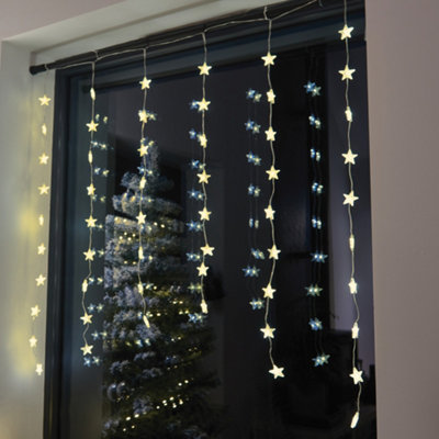 StarLight Curtain Lights 1m - Warm White LED Battery Christmas ...
