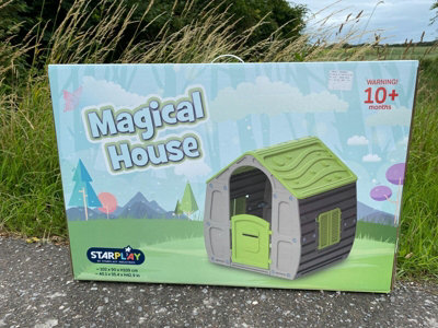 Starplast Magic House Garden Outdoor Playhouse Plastic Pastel Green