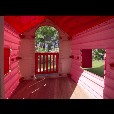 Starplast Magic House Garden Outdoor Playhouse Plastic Pink - 4