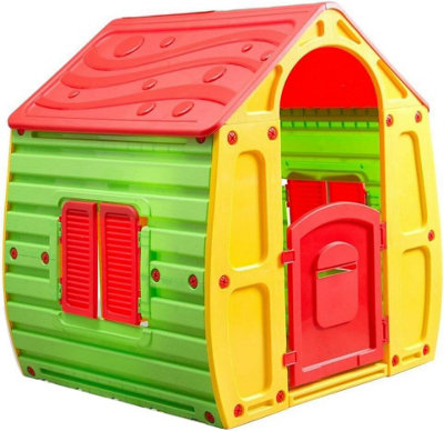 Starplast Magic House Garden Outdoor Playhouse Plastic Red Roof