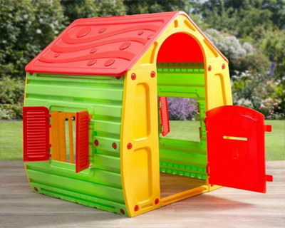 Starplast Magic House Garden Outdoor Playhouse Plastic Red Roof - 3