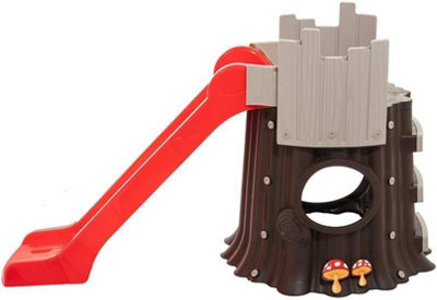 Plastic treehouse hot sale with slide