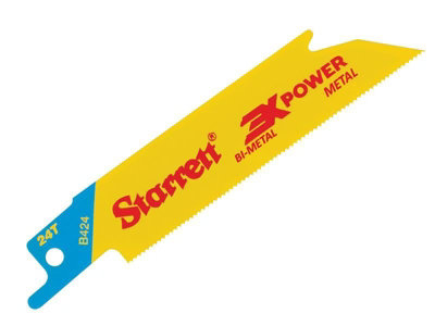 Starrett B424-5 Metal Cutting Reciprocating Saw Blades 24tpi - 100 x 19 x 0.90mm - Pack of 5