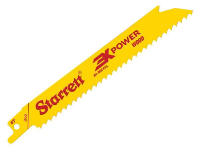 Starrett B66-5 Wood Cutting Reciprocating Saw Blades 6tpi - 153 x 19 x 0.89mm - Pack of 5