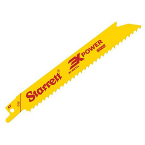 Starrett B66-5 Wood Cutting Reciprocating Saw Blades 6tpi - 153 x 19 x 0.89mm - Pack of 5