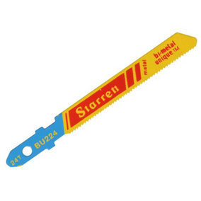 Starrett BU224-5 Metal Cutting Jigsaw Blades 24tpi - 50 x 7.5 x 1mm - Pack of 5