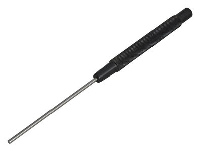 Starrett 248A Extended Length Drive Pin Punch – 8" Overall, 3-1/2" Pin, 1/8" Diameter, Knurled Round Shank, Hardened Steel