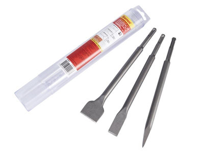 Starrett KCPK03 SDS Plus Chisel Set, 3 Piece STRKCPK03