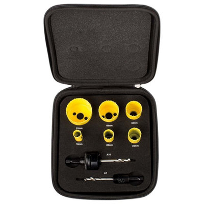Starrett KFC06021 KFC06021 Fast Cut Bi-Metal Electrician's Holesaw Kit ...