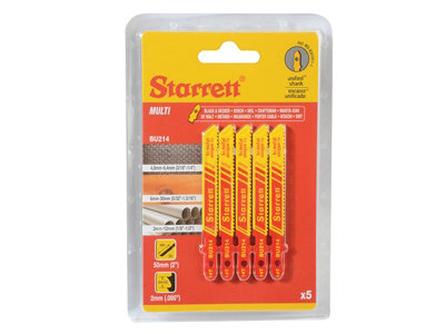 Starrett SA335 BU214-5 Multi Purpose Jig Saw Blades Pack of 5 STRBU2145