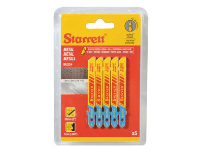 Starrett SA355 BU224-5 Metal Cutting Jigsaw Blades Pack of 5 STRBU2245