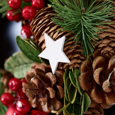 Starry Night All Season Front Door Wreath Home Decoration Wreath 35cm (CP36) - 4