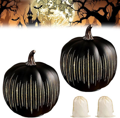 Lumière LED Citrouille En Verre Scintillante - Décoration Table Halloween Et Automne - 15x15 Cm - Fonctionne Sur Piles - 4