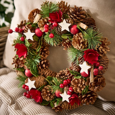 Starry Night Xmas Winter Christmas Festive Wreath Christmas