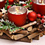 Stars and Baubles Wreath Tealight Xmas Table Decoration Centrepiece Décor Candle Holder