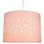 Stars Decorated Children/Kids Soft Pink Cotton Bedroom Pendant or Lamp Shade