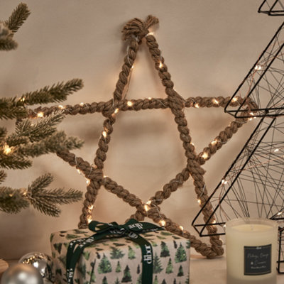 Start Design Natural Jute Christmas Decoration Light