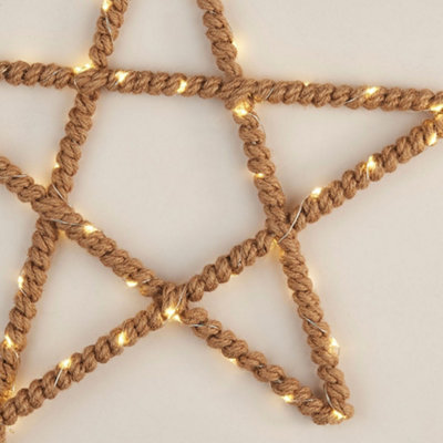 Start Design Natural Jute Christmas Decoration Light