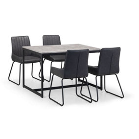 Staten & Soho Dining Set with 4 Chairs