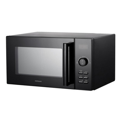 Statesman 23L 900W Digital Solo Microwave, 11 Power Levels, Stainless Steel Cavity, Black
