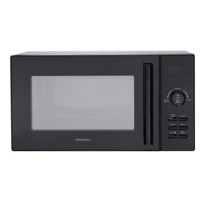 Statesman 23L 900W Digital Solo Microwave, 11 Power Levels, Stainless Steel Cavity, Black