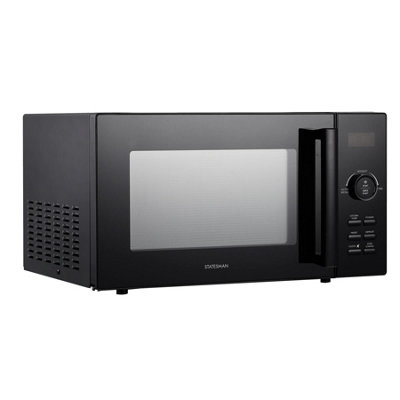 Statesman 23L 900W Digital Solo Microwave, 11 Power Levels, Stainless Steel Cavity, Black