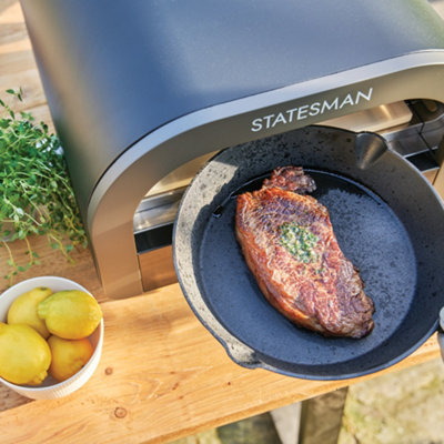 Statesman SKPO0E13B Electric Pizza Oven, 12 Inch, Grey