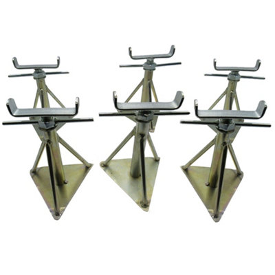 Static Caravan Axle Stands Medium X6 (Extra Wide Mobile Home Support 12.8" - 17.7")