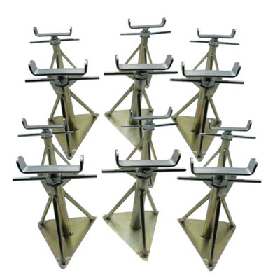 Static Caravan Axle Stands Small X12 (Extra Wide Mobile Home Support 10.5" - 14")