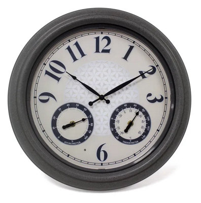 Station Clock - Stone - L46 x W8 x H46 cm - Grey