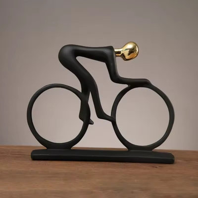 Statue Bike Racer Rider Figurine Office Living Room Decor