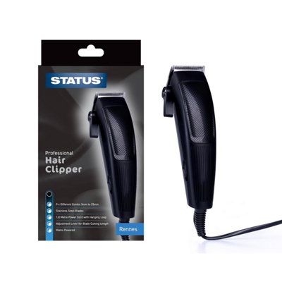 Status Professional Hair Clipper for Men Corded Clippers 9 Combs 3-25mm ...