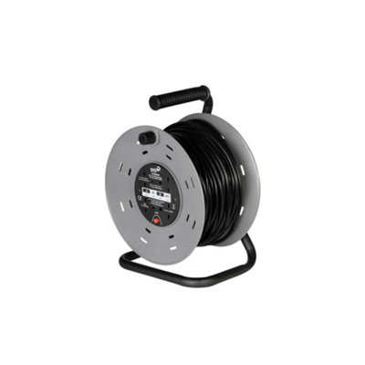 STATUS WCR20 Open Drum Steel Frame Cable Reel 20 Meter 4 x 13A sockets