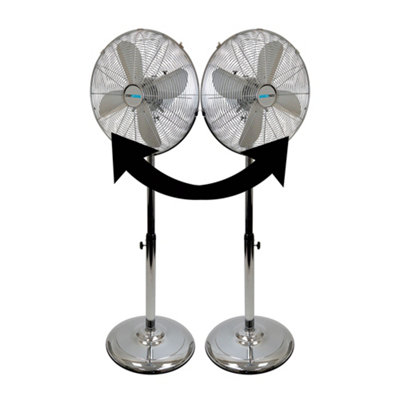 StayCool 16" (40cm) 50w Metal Pedestal Fan - Chrome