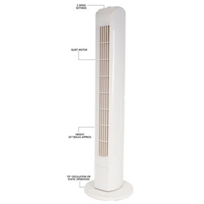 StayCool 32" (80cm) Tower Fan - White