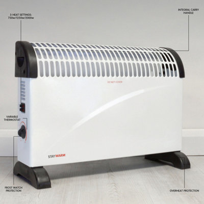 StayWarm 2000w Convector Heater - White | DIY at Bu0026Q