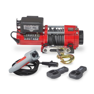 Stealth 3500lb 12v Synthetic Rope Electric Winch