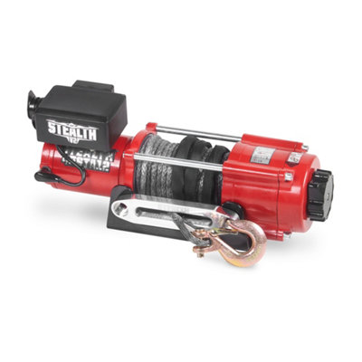 Stealth 4500lb 12v Synthetic Rope Electric Winch