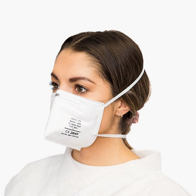STEALTH FFP2 FOLD FLAT LATEX FREE DUST MASK WITH METAL NOSE CLIP ...