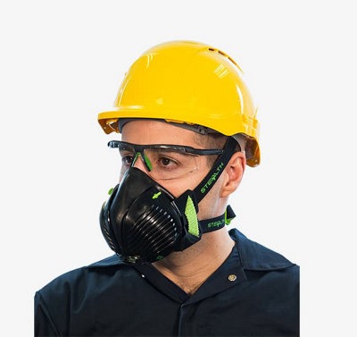 STEALTH P3 M/L REUSABLE RESPIRATOR DUST MASK WITH FITTED P3 HEPAC ...