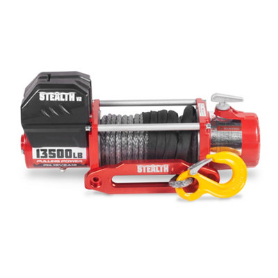 Stealth V2 13500lb 12v Winch - Synthetic Rope