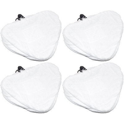 Steam Mop Microfibre Cleaning Cloth Cover Pads Kit For Triangular Head Steam Mops x 4 by Ufixt