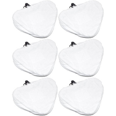 Steam Mop Microfibre Cleaning Cloth Cover Pads Kit For Triangular Head Steam Mops x 6 by Ufixt