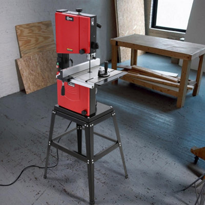Steel Bench Top Garage Bandsaw Woodwork Band Saw Tilted Cutting Table