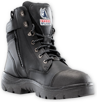 Steel Blue Southern Cross Zip Graphene black steel toe/midsole safety work boot 399641