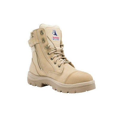 Steel Blue Southern Cross Zip S3 sand nubuck steel toe/midsole safety work boot 392661