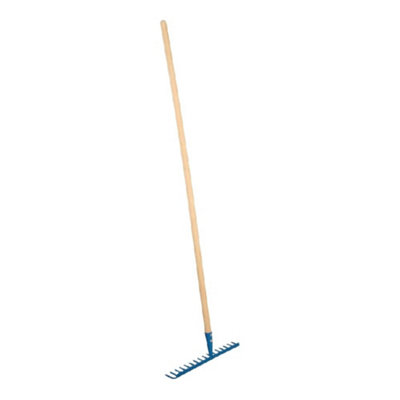 Steel Garden Rake for Hay, Leaves, Lawn, 25 cm / 10 in with 10 Tins ...