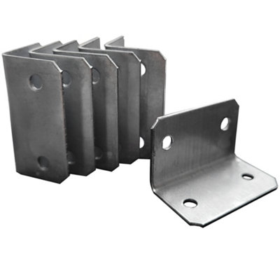 Steel L Shape Corner Brace Plate 90 Degree Right Angle Bracket for Home Furniture Trellis Shelves 10 Pack